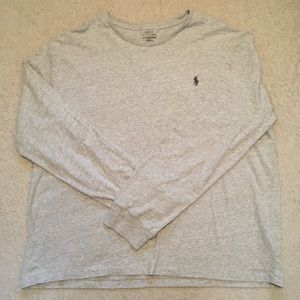 POLO Ralph Lauren Gray Long Sleeve T Shirt SZ XXL